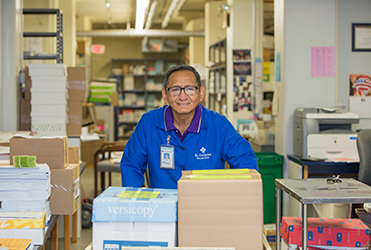 SSM Health volunteer in the records room