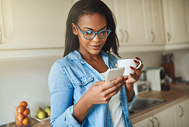 Woman looking at phone