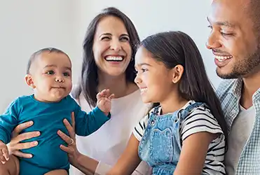 parents and children laughing